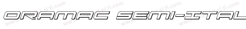 Oramac Semi-Italic字体转换